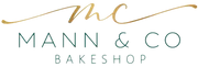 Mann & Co Bakeshop logo with a stylized 'M' on a white background